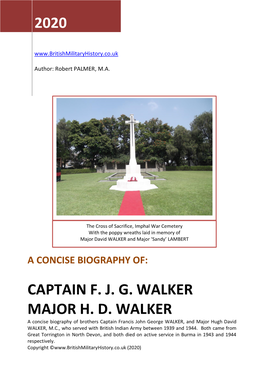 Captain F. J. G and Major H. D. Walker]