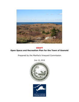 DRAFT Open Space and Recreation Plan for the Town of Gosnold