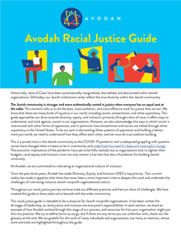 Avodah Racial Justice Guide