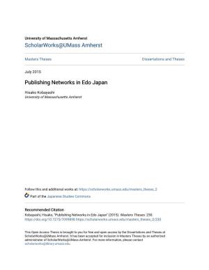 Publishing Networks in Edo Japan