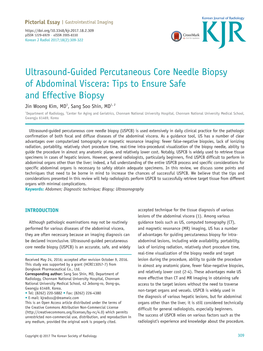 Ultrasound-Guided Percutaneous Core Needle Biopsy of Abdominal