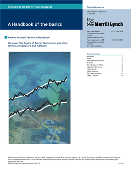 Market Analysis Technical Handbook Maryann Bartels@Ml.Com Fred Meissner, Jr