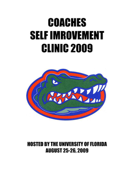 Coaches Self Imrovement Clinic 2009