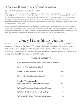 Crazy Horse Study Guides