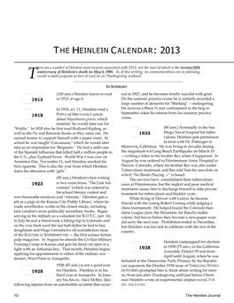 The Heinlein Calendar: 2013