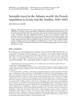 Scientific Travel in the Atlantic World: the French Expedition to Gorée And