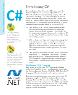 Introducing C# Program’S Requirements