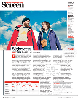 Sightseers POINT Steve Oram and Alice Lowe ★★★★★ out Now Created Their Characters for a Think Kill List in a Caravan