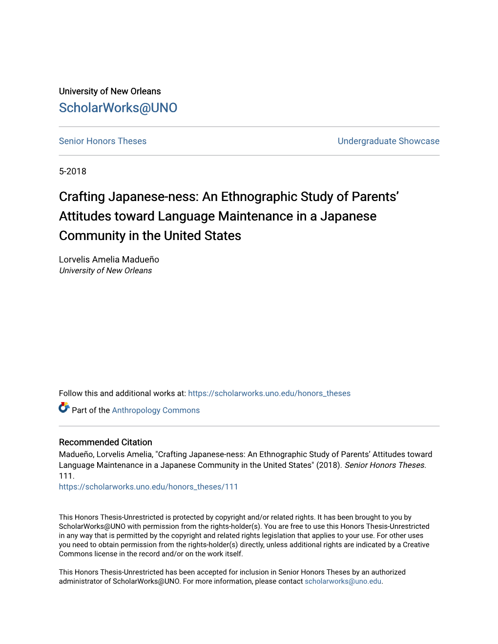 An Ethnographic Study of Parents' Attitudes Toward Language