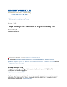 Design and Flight-Path Simulation of a Dynamic-Soaring UAV