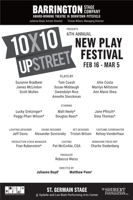 New Play Festival Feb 16 - Mar 5