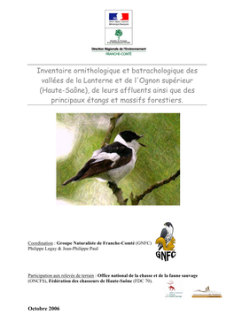 Inventaire Ornithologique Et Batrachologique Des Vallées De La