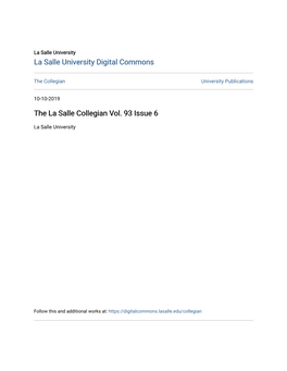 The La Salle Collegian Vol. 93 Issue 6