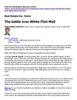 The Battle Over White Flint Mall