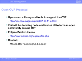 Open OVF Proposal