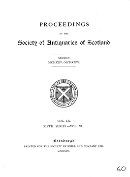 Society of Hntiquaries of Scotland