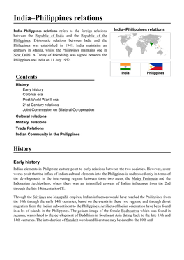 Philippines-India Relations Was One of the Two Most Focal Bilateral Discussions Made