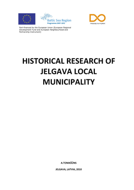 Historical Research of Jelgava Local Municipality