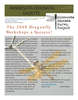 MN Odonata Gazette Fall 2008