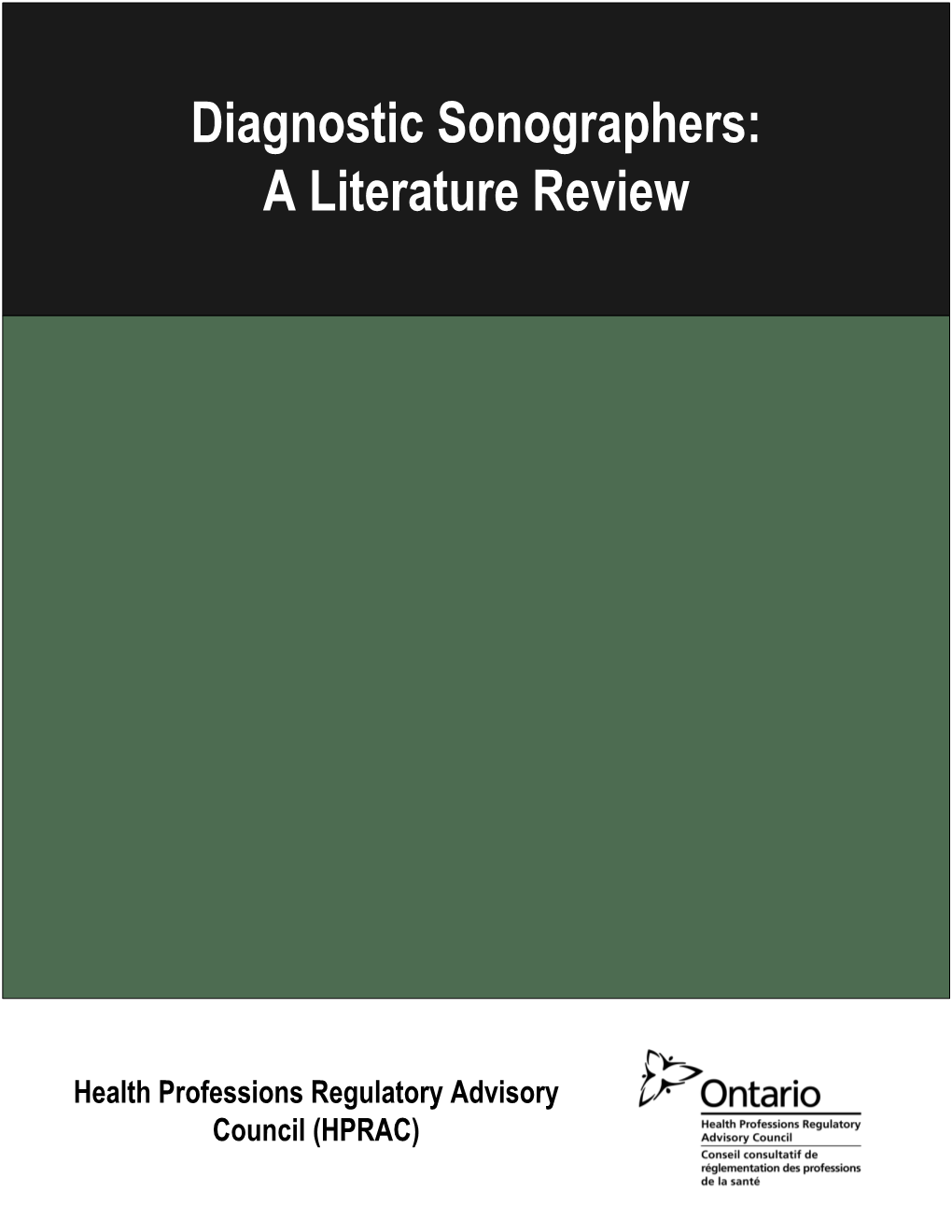 Diagnostic Sonographers: a Literature Review