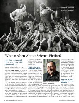 What's Alien About Science Fiction?