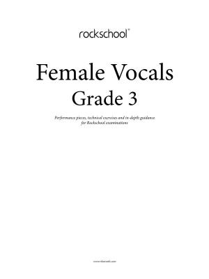 Rockschool Female Vocals Grade 3