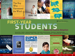 Harpercollins First-Year Students Books for Course Adoption