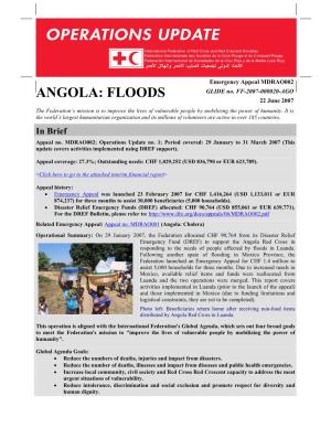Floods; MDRAO002; Operations Update No. 1