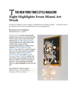 Eight Highlights from Miami Art Week