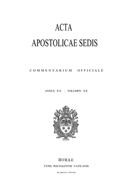 Acta Apostolicae Sedis