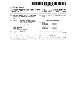 (12) Patent Application Publication (10) Pub. No.: US 2009/0318437 A1 Gaeta Et Al