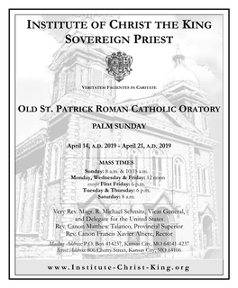 Old St. Patrick Roman Catholic Oratory