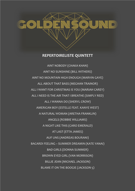 Repertoireliste Quintett