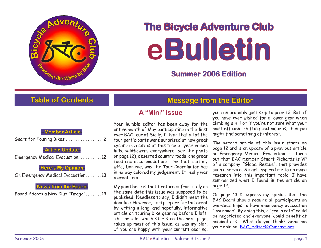 C the Bicycle Adventure Club