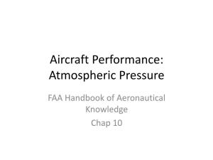 Aircraft Performance: Atmospheric Pressure