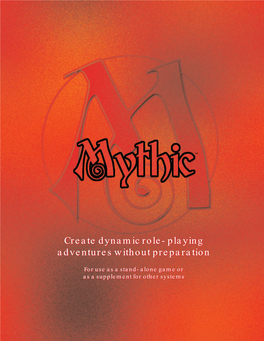 Mythic: Dynamic Role-Playing