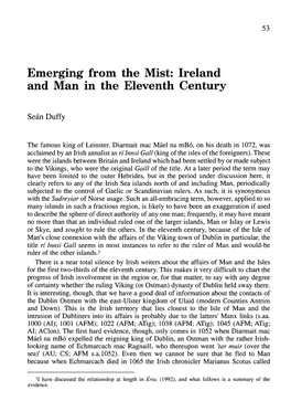 Ireland and Man in the Eleventh Century