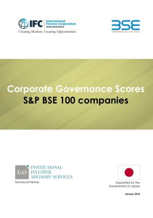 Corporate Governance Scores S&P BSE 100 Companies