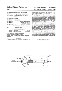 United States Patent (19) 11 Patent Number: 4,503,404 Racy 45) Date of Patent: Mar