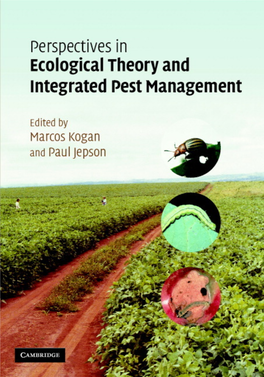 Perspectives in Ecological Theory and Integrated Pest Management
