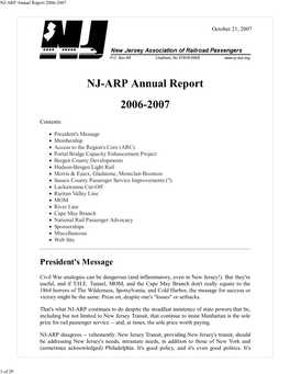 NJ-ARP 2007 Annual Report