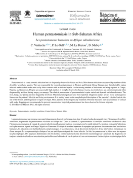 Review: Human Pentastomiasis in Sub-Saharan Africa