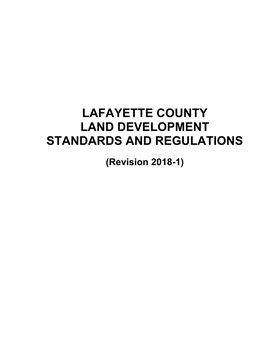 Land Development Standards and Regulations