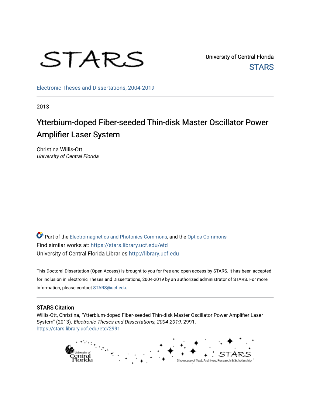 Ytterbium-Doped Fiber-Seeded Thin-Disk Master Oscillator Power Amplifier Laser System