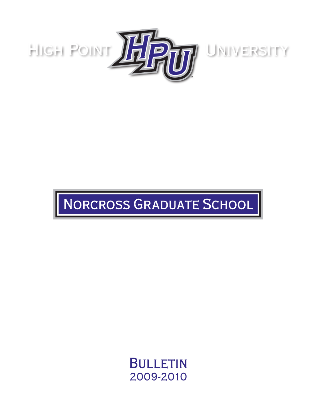 Norcross Graduate School Bulletin