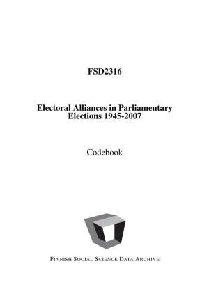 FSD2316 Electoral Alliances in Parliamentary Elections 1945-2007