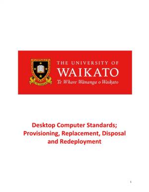Desktop Computer Standards; Provisioning, Replacement, Disposal and Redeployment