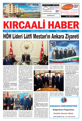 HÖH Lideri Lütfi Mestan'ın Ankara Ziyareti