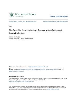 Voting Patterns of Osaka Prefecture