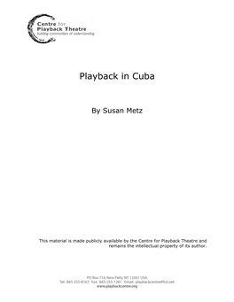 Playback in Cuba